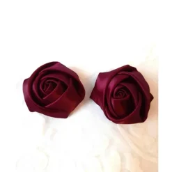 Schuhclips Lila 2er Set „Fleur“ – Elegante Satin-Blumen für festliche Anlässe