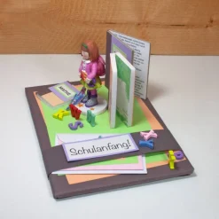 Schulanfang Einschulung Geldgeschenk Geschenkkarte personalisierbar für Mädchen