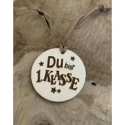 Schulkind Anhänger rund / 1. Klasse / Schlüsselanhänger