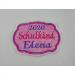 Schulkind Applikation mit Wunschnamen und Datum