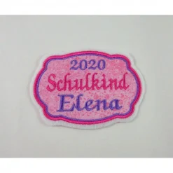 Schulkind Applikation mit Wunschnamen und Datum