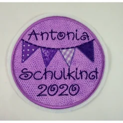 Schulkind Applikation, Schulanfang, Aufbügler
