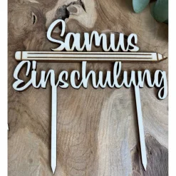 Schulkind Cake Topper Set personalisiert / Einschulung Deko / ABC Schultüte
