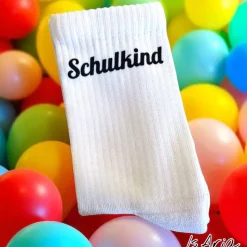 Schulkind Socken,Tennissocken, Personalisierbar, Strümpfe, Geschenkidee Einschulung