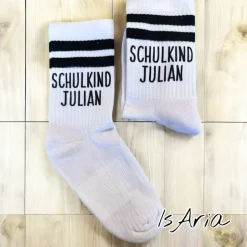 Schulkind Socken,Tennissocken, Personalisierbar, Strümpfe, Geschenkidee Einschulung