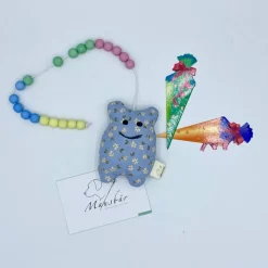 Schulmausbär, Glücksbringer, Taschenfreund, Rechenkette