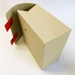 Schulranzen Schultasche aus Karton – Handgemachte Geschenkverpackung zur Einschulung (14,5 x 16 x 7,5 cm)