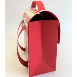 Schulranzen Schultasche aus Karton – Handgemachte Geschenkverpackung zur Einschulung (14,5 x 16 x 7,5 cm)