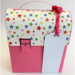 Schulranzen Schultasche aus Karton – Handgemachte Geschenkverpackung zur Einschulung (14,5 x 16 x 7,5 cm)