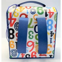 Schulranzen Schultasche aus Karton – Handgemachte Geschenkverpackung zur Einschulung (14,5 x 16 x 7,5 cm)