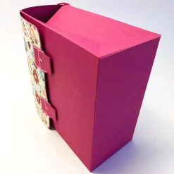 Schulranzen Schultasche aus Karton – Handgemachte Geschenkverpackung zur Einschulung (14,5 x 16 x 7,5 cm)