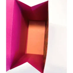 Schulranzen Schultasche aus Karton – Handgemachte Geschenkverpackung zur Einschulung (14,5 x 16 x 7,5 cm)