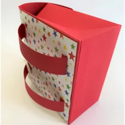 Schulranzen Schultasche aus Karton – Handgemachte Geschenkverpackung zur Einschulung (14,5 x 16 x 7,5 cm)