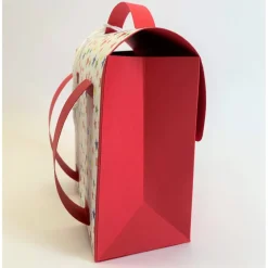 Schulranzen Schultasche aus Karton – Handgemachte Geschenkverpackung zur Einschulung (14,5 x 16 x 7,5 cm)