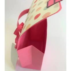 Schulranzen Schultasche aus Karton – Handgemachte Geschenkverpackung zur Einschulung (14,5 x 16 x 7,5 cm)