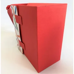 Schulranzen Schultasche aus Karton – Handgemachte Geschenkverpackung zur Einschulung (14,5 x 16 x 7,5 cm)