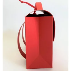 Schulranzen Schultasche aus Karton – Handgemachte Geschenkverpackung zur Einschulung (14,5 x 16 x 7,5 cm)