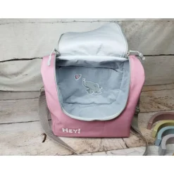 Schultertasche, Kitatasche, Rucksack, Musikbox-Tasche, Elefant, rosa