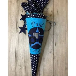 Schultüte / Zuckertüte "Traktor" für den Schulstart,Trecker, Stern, personalisierbar, zur Einschulung, Kinder