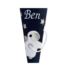 Schultüte Astronaut, Weltraum Schultüte Stoff, Stoff-Schultüte, Schultüte Junge in dunkelblau