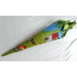 Schultüte aus Filz im Zwergenwald – handgemachte Hülle für Mädchen & Jungen, personalisierbar, als Kissen nutzbar