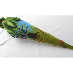 Schultüte aus Filz im Zwergenwald – handgemachte Hülle für Mädchen & Jungen, personalisierbar, als Kissen nutzbar