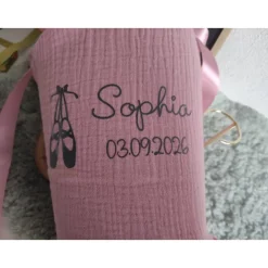 Schultüte aus Musselin und Baumwolle Ballerina 70cm