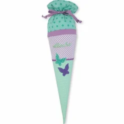 Schultüte aus Stoff für Geschwister, Stoffschultüte für Geschwister, Geschwistertüte,Geschwisterschultüte, Kindergartentüte für Mädchen