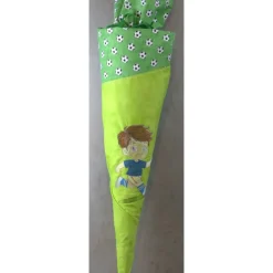 Schultüte aus Stoff Fußball– Kissen & Erinnerung zur Einschulung