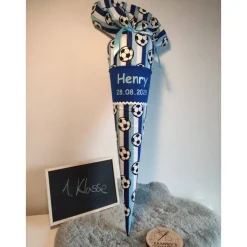 Schultüte aus Stoff Fußball 70cm