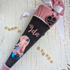 Schultüte aus Stoff Meerjungfrau Nixe mit Name – personalisierte Zuckertüte Einschulung