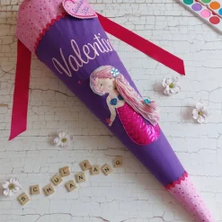 Schultüte aus Stoff Meerjungfrau