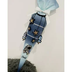 Schultüte aus Stoff mit Astronautenmotiv