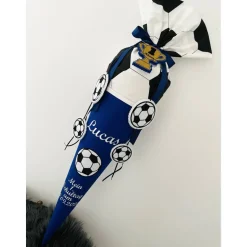 Schultüte aus Stoff mit Fußballmotiv
