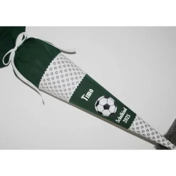 Schultüte aus Stoff mit Fußballmotiv und Namen