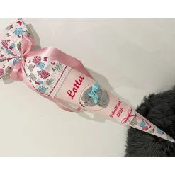 Schultüte aus Stoff mit Hundmotiv