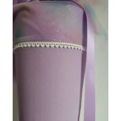 Schultüte aus Stoff mit Motiv nach Wahl: Fee / Einhorn / Pferd / Meerjungfrau und mehr 70cm flieder