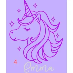 Schultüte aus Stoff mit Motiv nach Wahl: Fee / Einhorn / Pferd / Meerjungfrau und mehr 70cm flieder