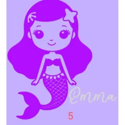 Schultüte aus Stoff mit Motiv nach Wahl: Fee / Einhorn / Pferd / Meerjungfrau und mehr 70cm flieder