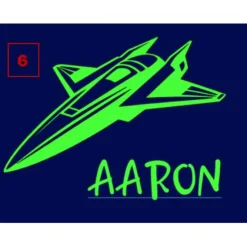 Schultüte aus Stoff mit Motiv nach Wahl: Hai / Dino / Drache / Monster und vieles mehr 70cm dunkelblau/neongrün