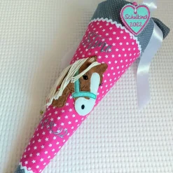 Schultüte aus Stoff Pferd