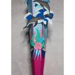 Schultüte Delfine „Skippy“ und „Ole“ 6-eckig 85 cm