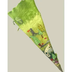 Schultüte Dinosaurier aus Filz für Jungen, Zuckertütenhülle in der Welt der Dinos