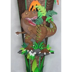 Schultüte Dinosaurier „T-Rex“ mit Vulkan 85 cm 6-eckig  Farbvarianten