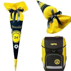 Schultüte Dortmund, Fußball Schultüte, Stoff-Schultüte, Schultüte Jungen