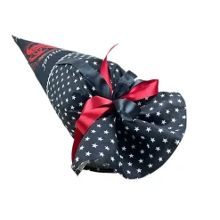 Schultüte Drache, Zuckertüte mit Namen bestickt, aufwendige Stoff-Schultüte, in zwei Farben erhältlich