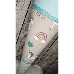 Schultüte Einhorn aus Stoff in Mint / 70cm / für Mädchen