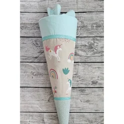 Schultüte Einhorn aus Stoff in Mint / 70cm / für Mädchen