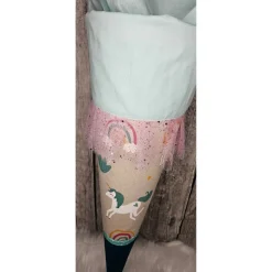 Schultüte Einhorn Mint, Petrol aus Stoff / 70cm für Mädchen