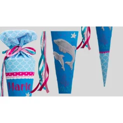 Schultüte Einschulung 2022 Delfin Unterwasserwelt